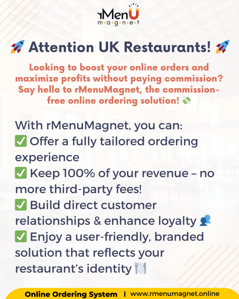 Tailored, Commission-Free Online Ordering for UK Restaurants